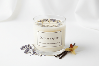 Bougie Parfumée Naturelle Lavande & Vanille 200g - Cire de Soja Bio - Home Chic Choc