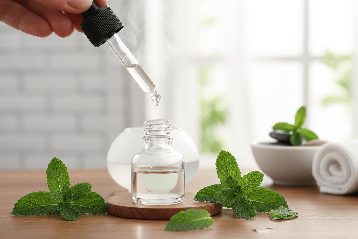 Huile Essentielle Menthe Poivrée Bio 10ml - Concentration & Vitalité - Home Chic Choc