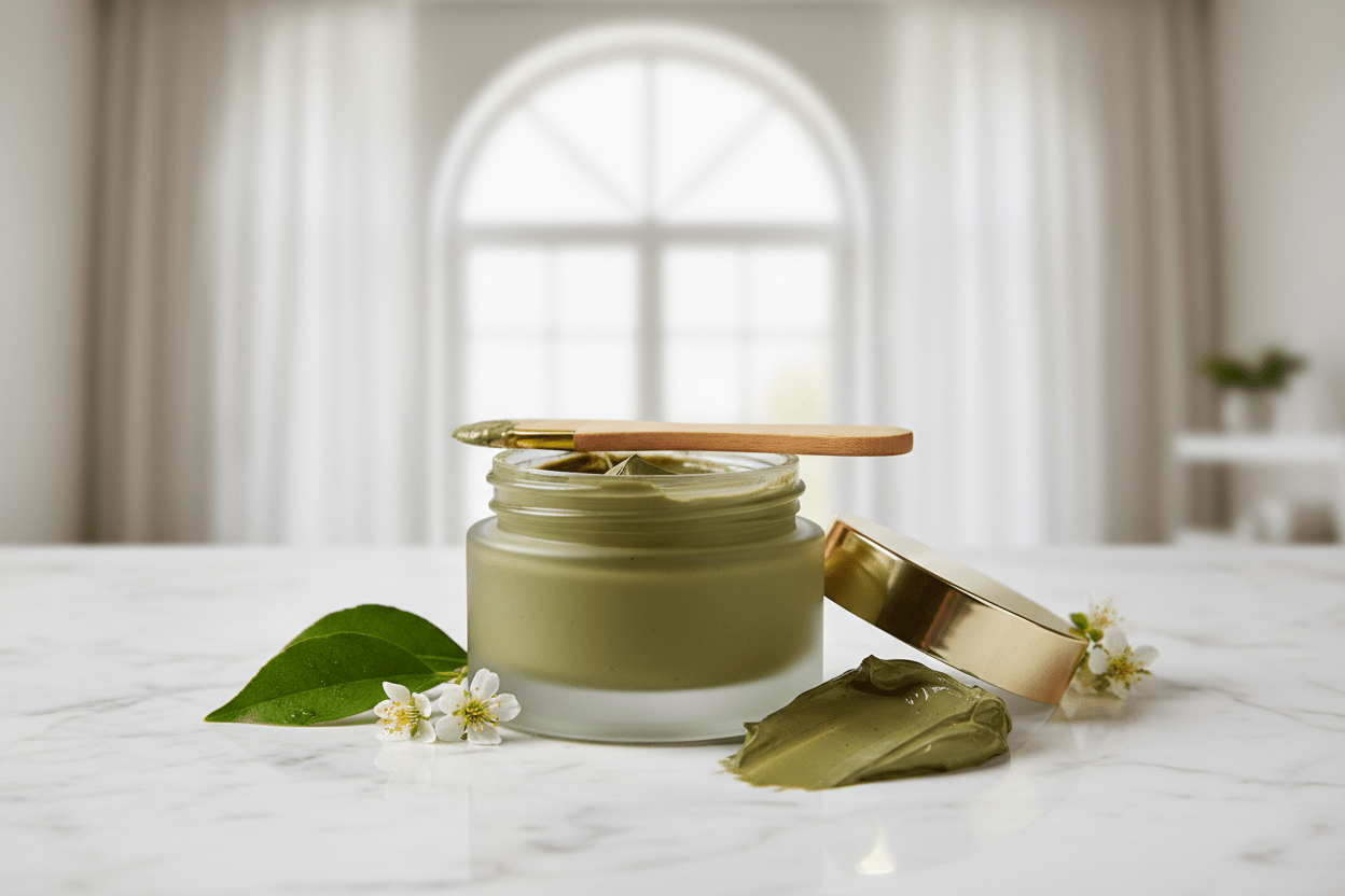 Masque Visage Argile Verte Bio 100ml - Purifiant & Détoxifiant - Home Chic Choc