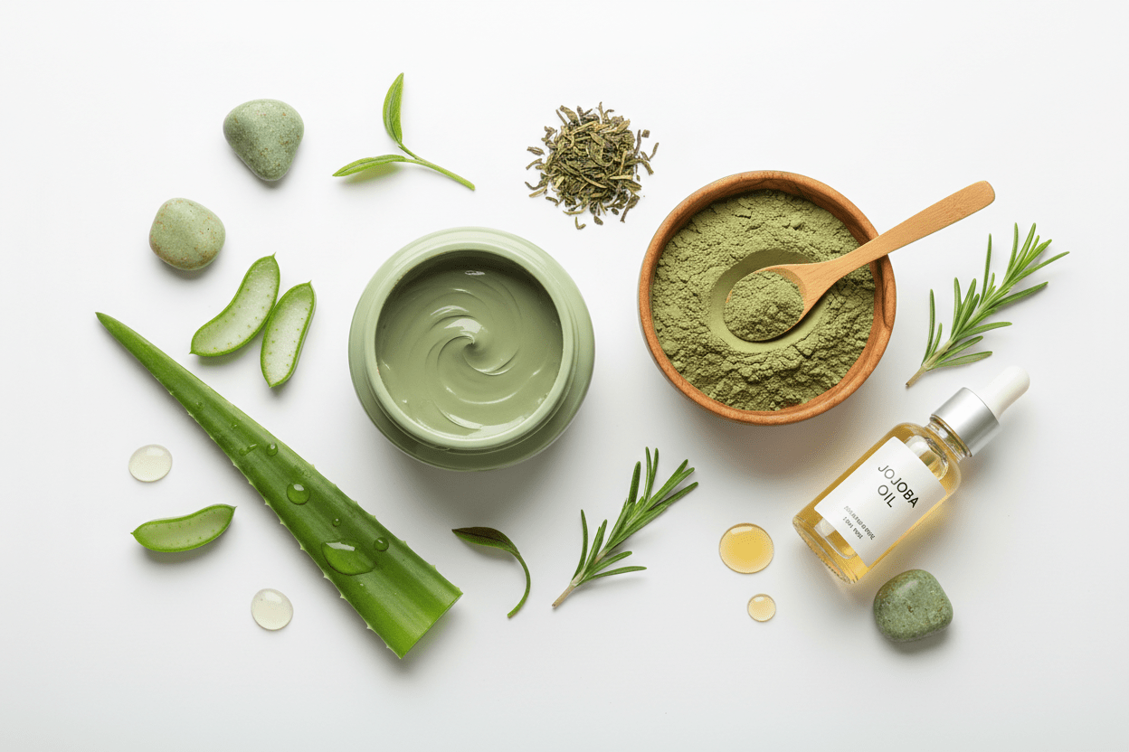 Masque Visage Argile Verte Bio 100ml - Purifiant & Détoxifiant - Home Chic Choc