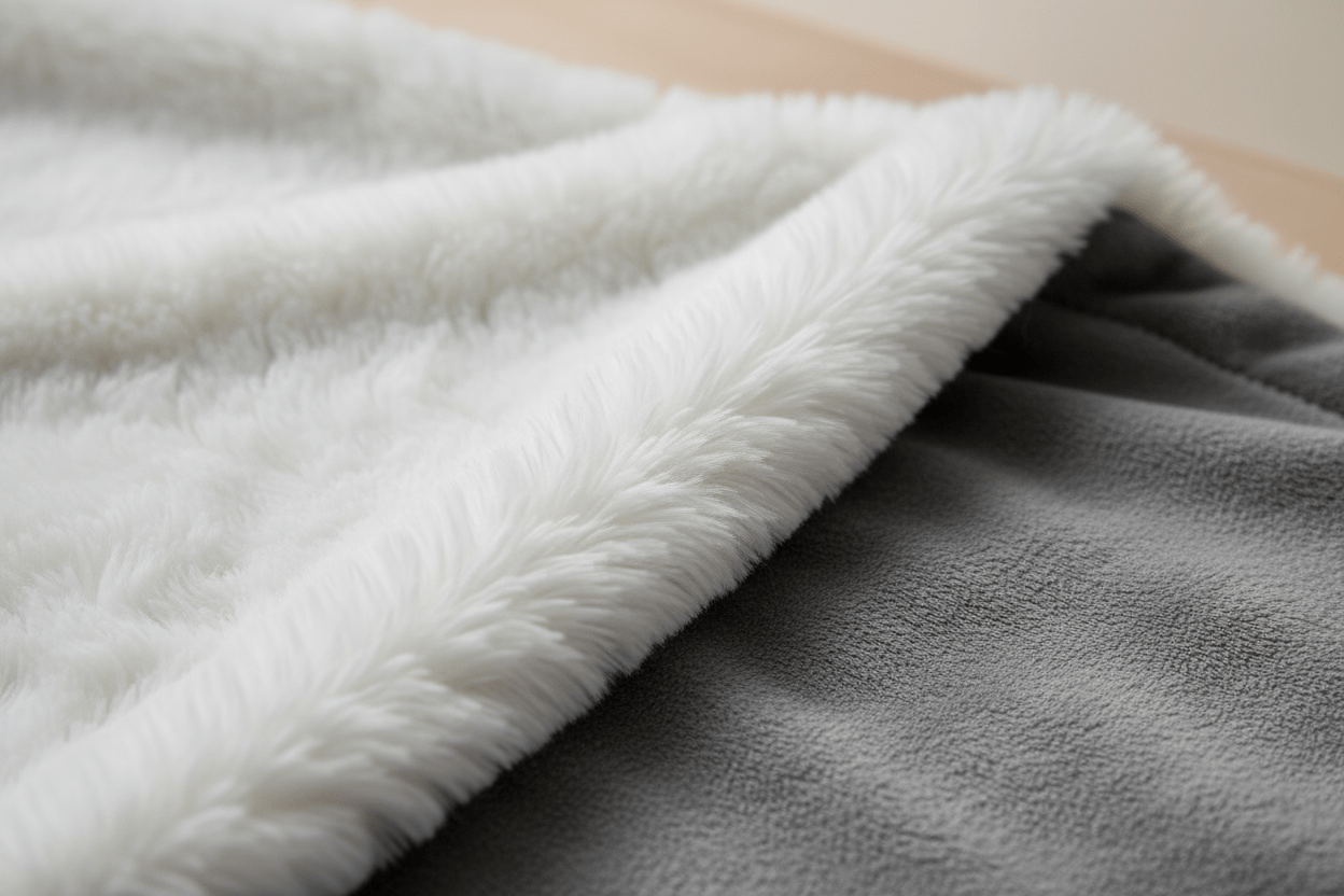 Plaid Cocooning Ultra - Doux 150x200cm - Fausse Fourrure Gris Perle - Home Chic Choc