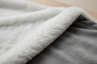 Plaid Cocooning Ultra - Doux 150x200cm - Fausse Fourrure Gris Perle - Home Chic Choc