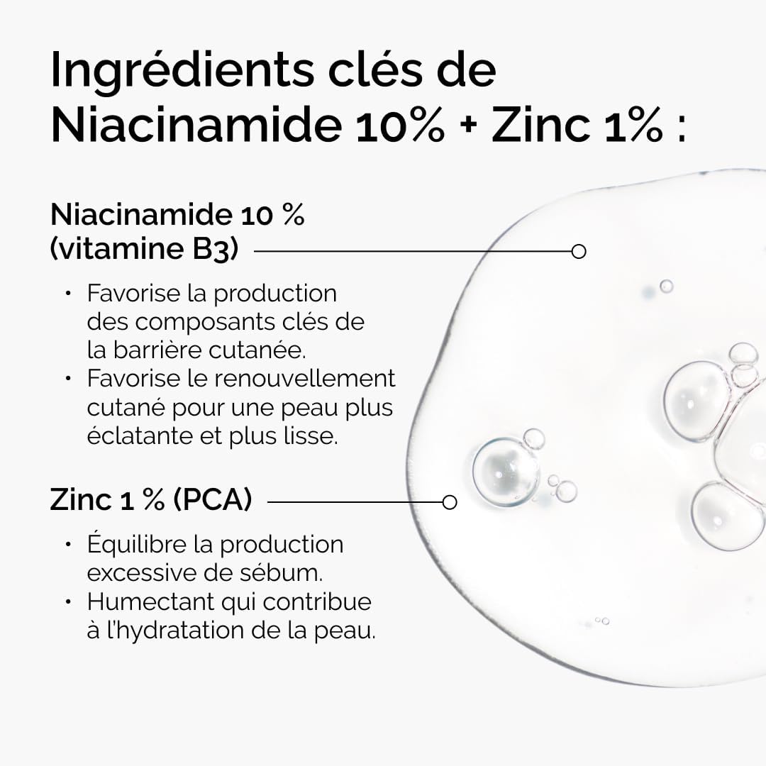The Ordinary Niacinamide 10% + Zinc 1% - Sérum Anti - Imperfections 30ml - Home Chic Choc30 ml (Lot de 1)